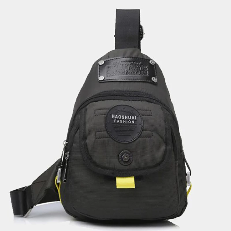 Высокое качество нейлон Для мужчин груди сумки через плечо на заднюю панель