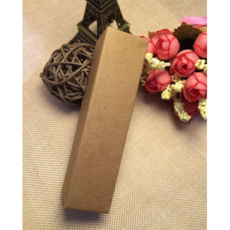 

3,2*3,2*7,7 см маленькая коричневая крафт-бумага с эфирными маслами семейная коробка косметический лак для ногтей подарочная упаковочная коробка