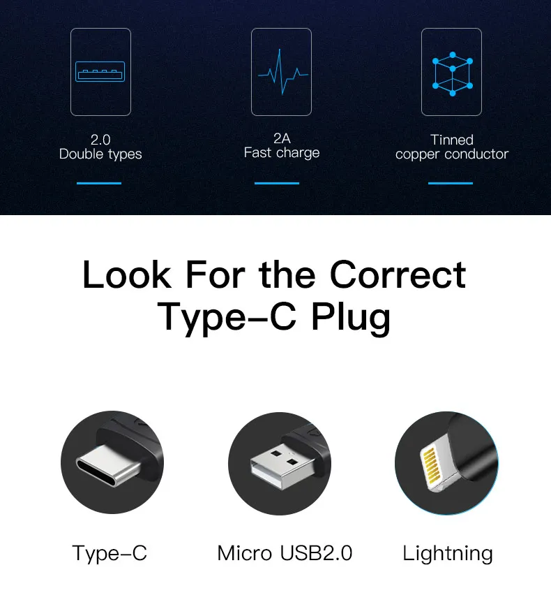 Vention usb type-C кабель для быстрой зарядки 2A USB 3,1 USB C кабель для передачи данных usb type-C зарядный кабель для samsung S8 Xiaomi huawei LG