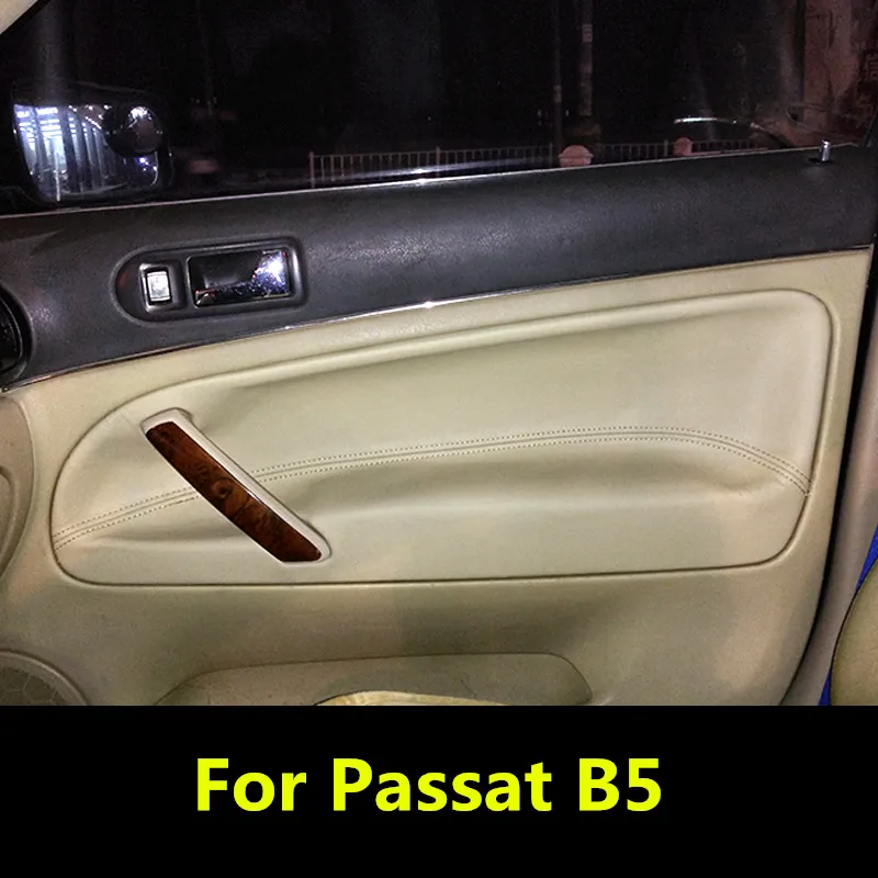 4 шт. микрофибра кожаная внутренняя панель двери подлокотник Крышка для Volkswagen Passat