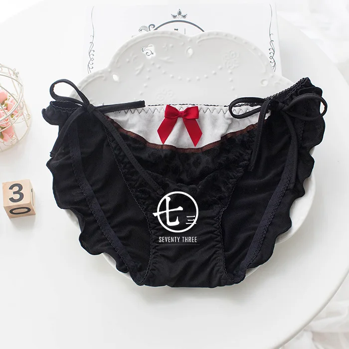 Сексуальные женские Симпатичные черные цветочные шелковые трусики нижнее белье