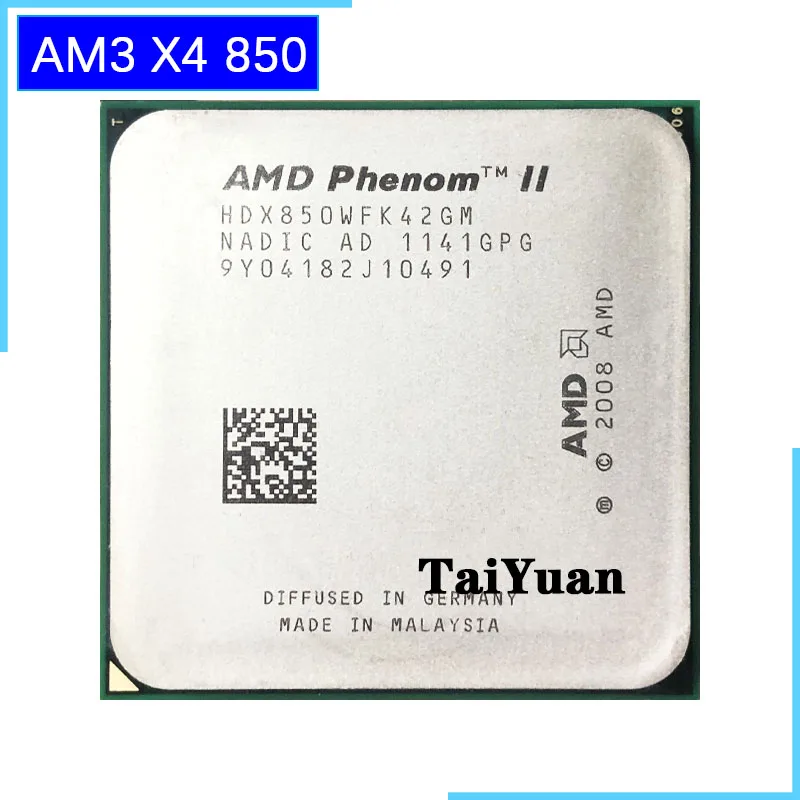 Процессор AMD Phenom II X4 850 3 ГГц двухъядерный процессор разъем AM3 HDX850WFK42GM|Процессоры| |