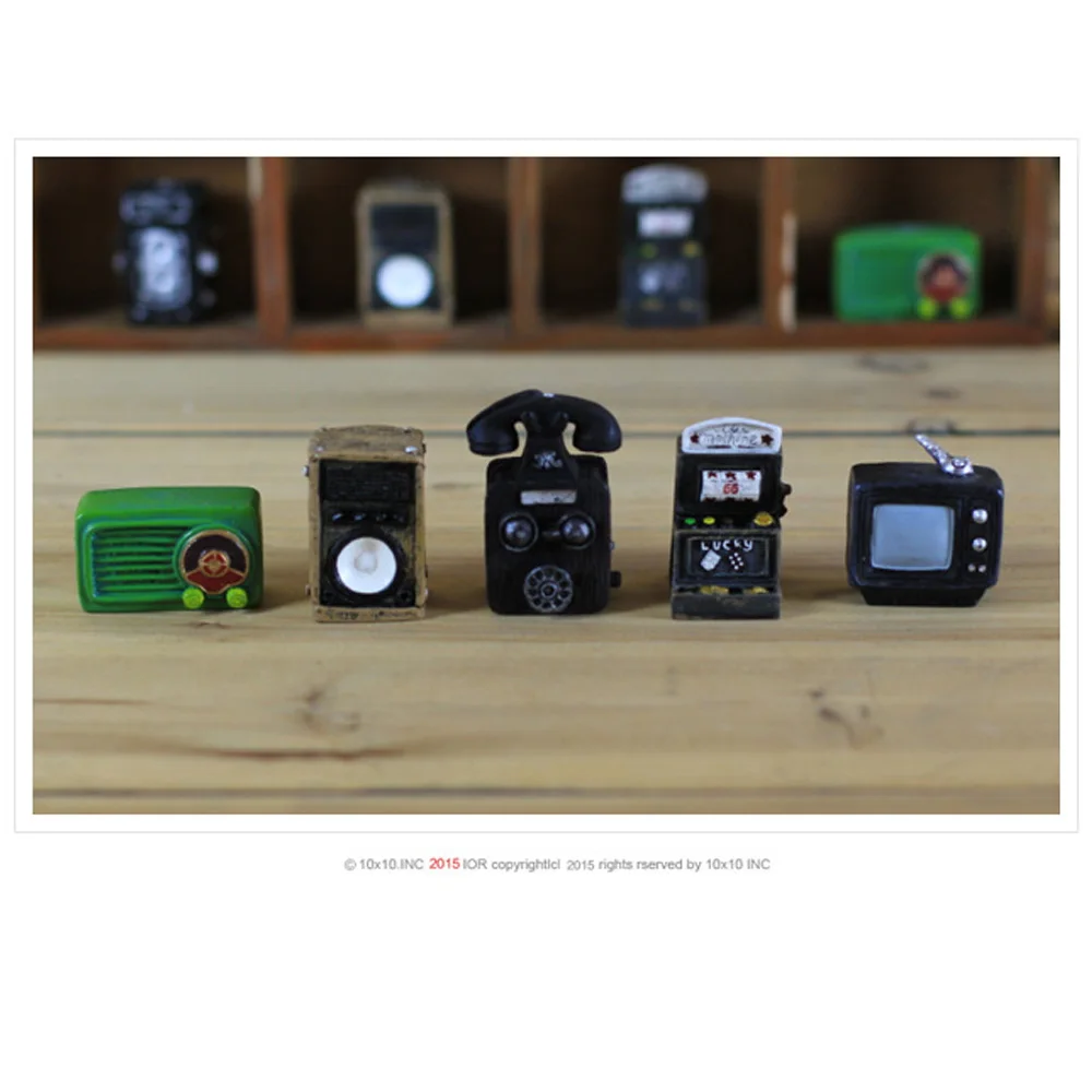 Креативный Ретро Радио ТВ набор смолы ремесла предмет интерьера