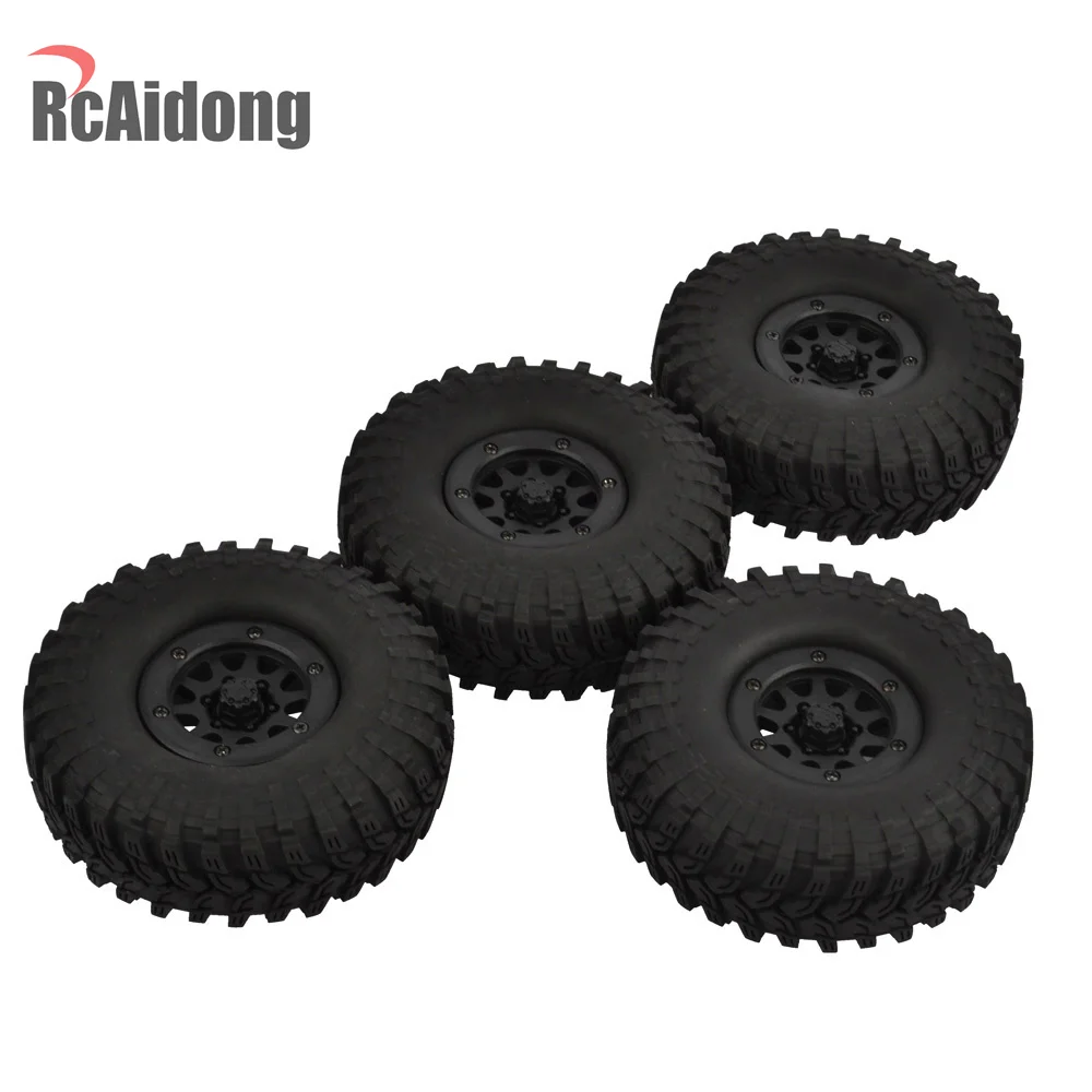 4 шт. 114 мм 1," резиновые шины и Beadlock Колесные диски для осевой SCX10 90046 Traxxas TRX4 D90 1:10 RC Рок Гусеничный автомобиль