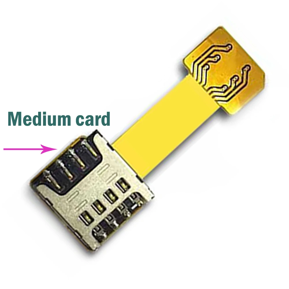 Mid Для Android удлинитель 2 микро удлинитель адаптер двойной Micro SD адаптер Micro SIM карта гибридный двойной для samsung S7/S7 Edge/S8/E5 - Color: Mid