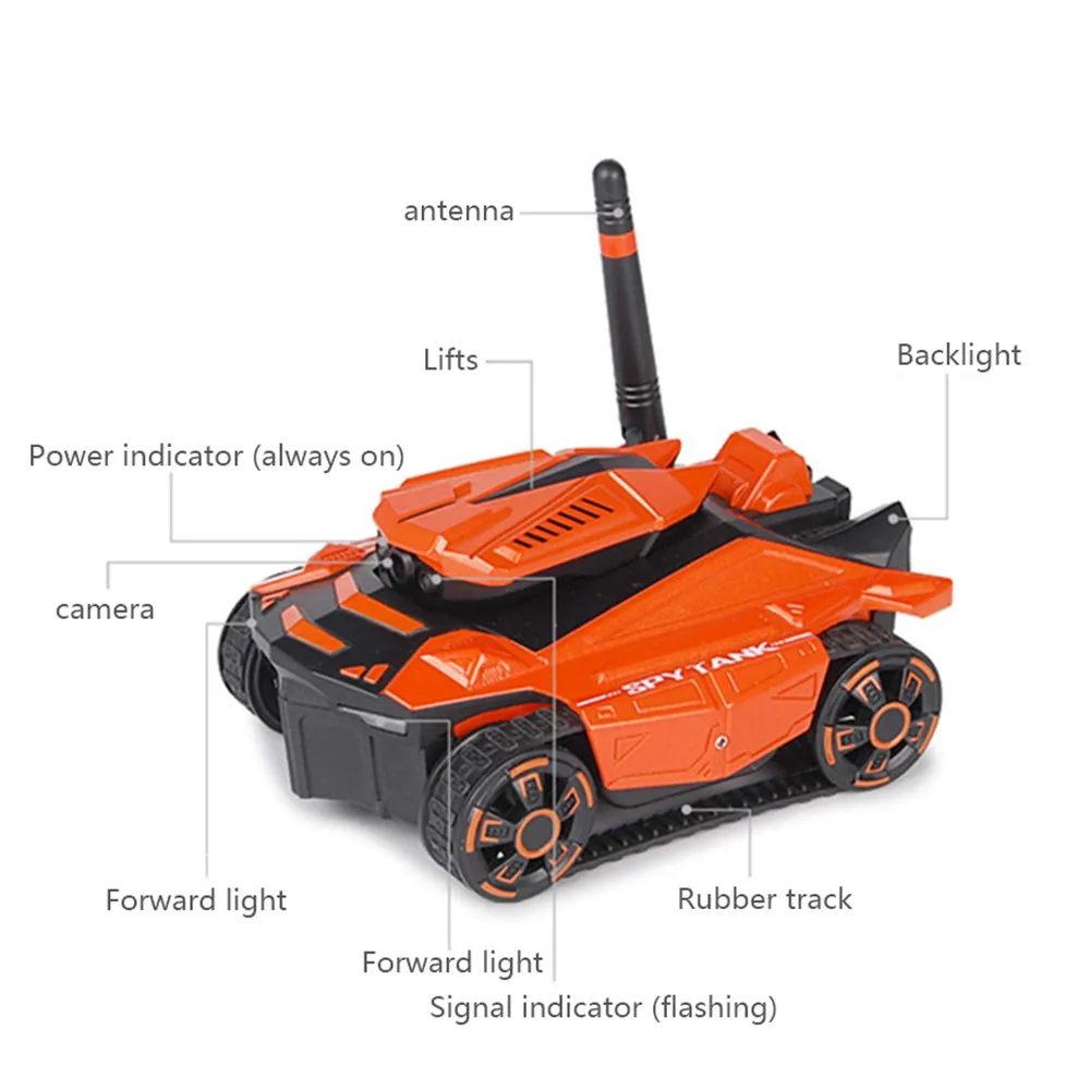 Rc Танк с HD камерой ATTOP YD-211 Wifi FPV 0.3MP камера приложение пульт дистанционного управления RC игрушка телефон Управление светодиодный робот радиоуправляемая машинка радиоуправляемые машины машинка на пульте