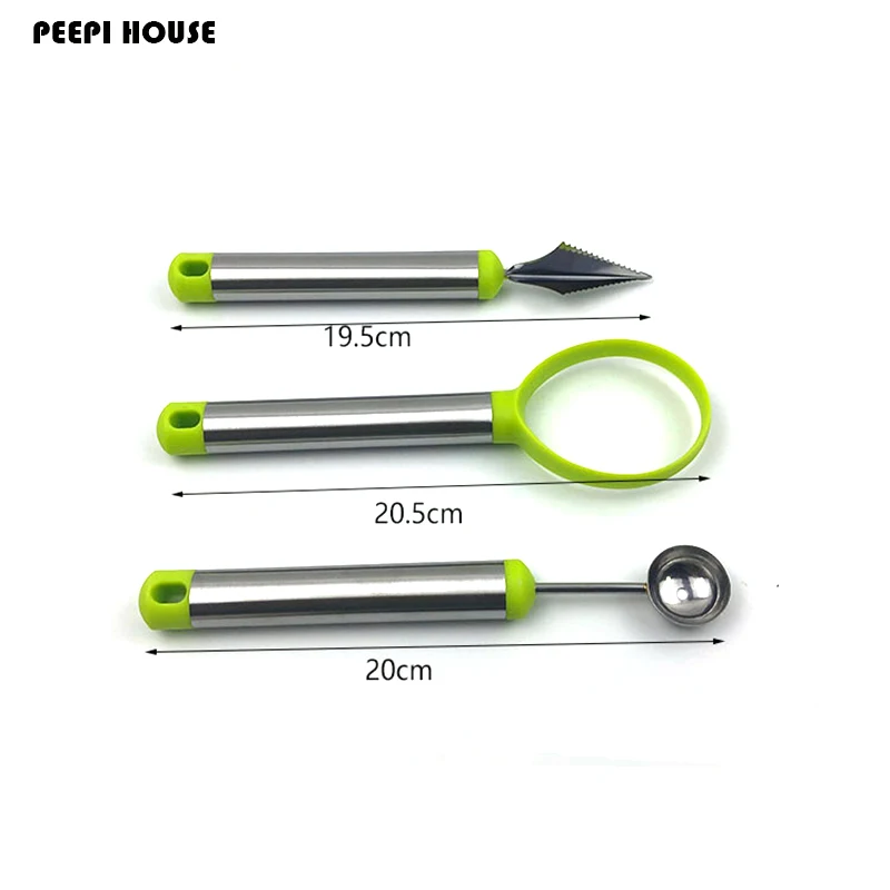 3 Pcs Creative Fruit Tools Digging Spoons Carving Knives Seeding Ice Cream Digger | Дом и сад