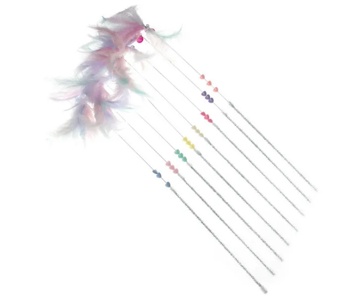 Usd1.98/шт. Игрушки для домашних животных, кошек, котят, игральные игрушки, игрушка для кошек, прорезыватель, удочка, палочки, 20 шт./лот