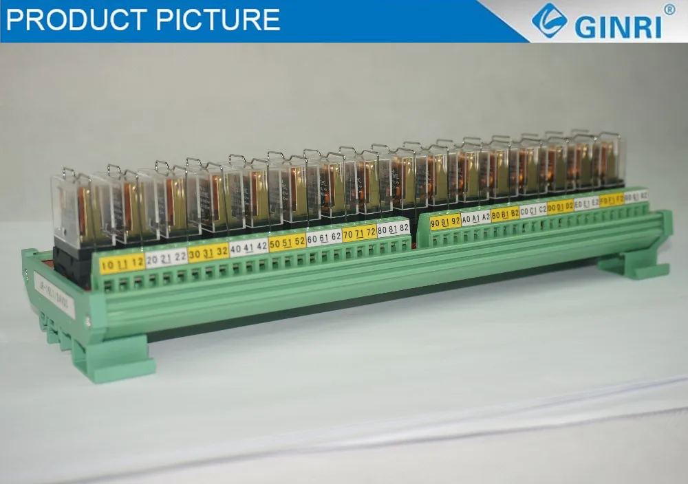 GINRI JR 16L1 16 каналов SPDT OMRON релейный модуль с PLC разъемом Выходная плата усилением