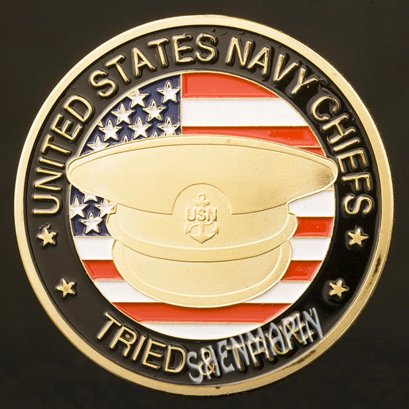 ВМС США вождей памятная монета USN Департамент морского флота Кепки коллекционные
