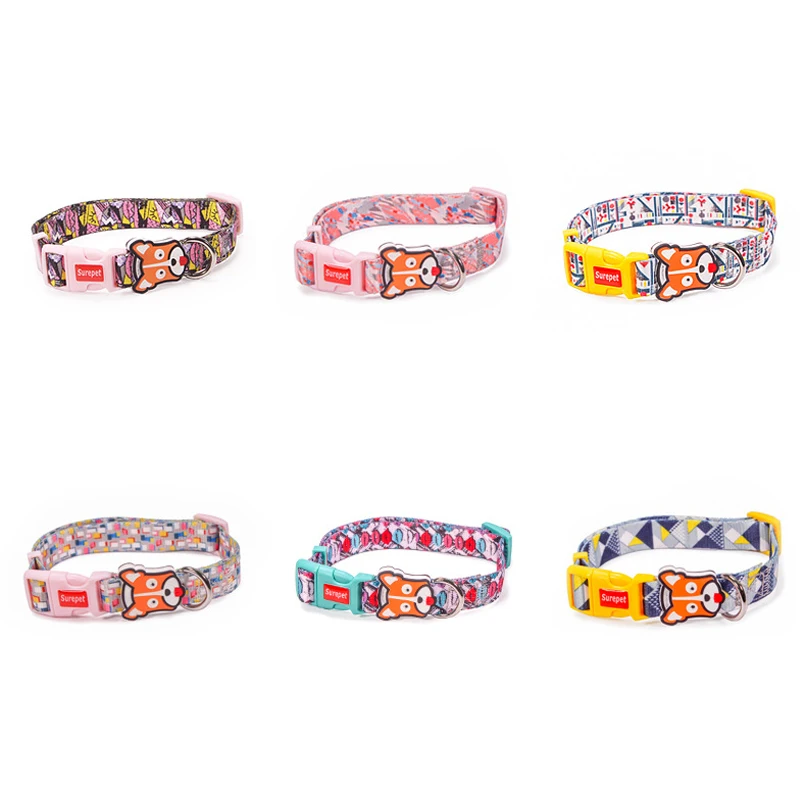 Модный ошейник для собак высокого качества быстросъемный щенков и кошек яркий