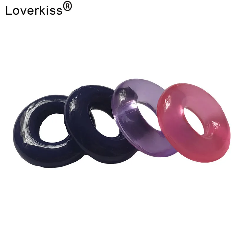 Loverkiss 4 шт. мягкое кольцо для пениса секс-игрушки мужчин задержка эякуляции