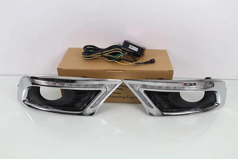 Два дизайна 2 шт. светодиодный DRL дневные ходовые огни для Toyota Camry 2009 2010 2011 противотуманный светильник с желтым указателем поворота и синим