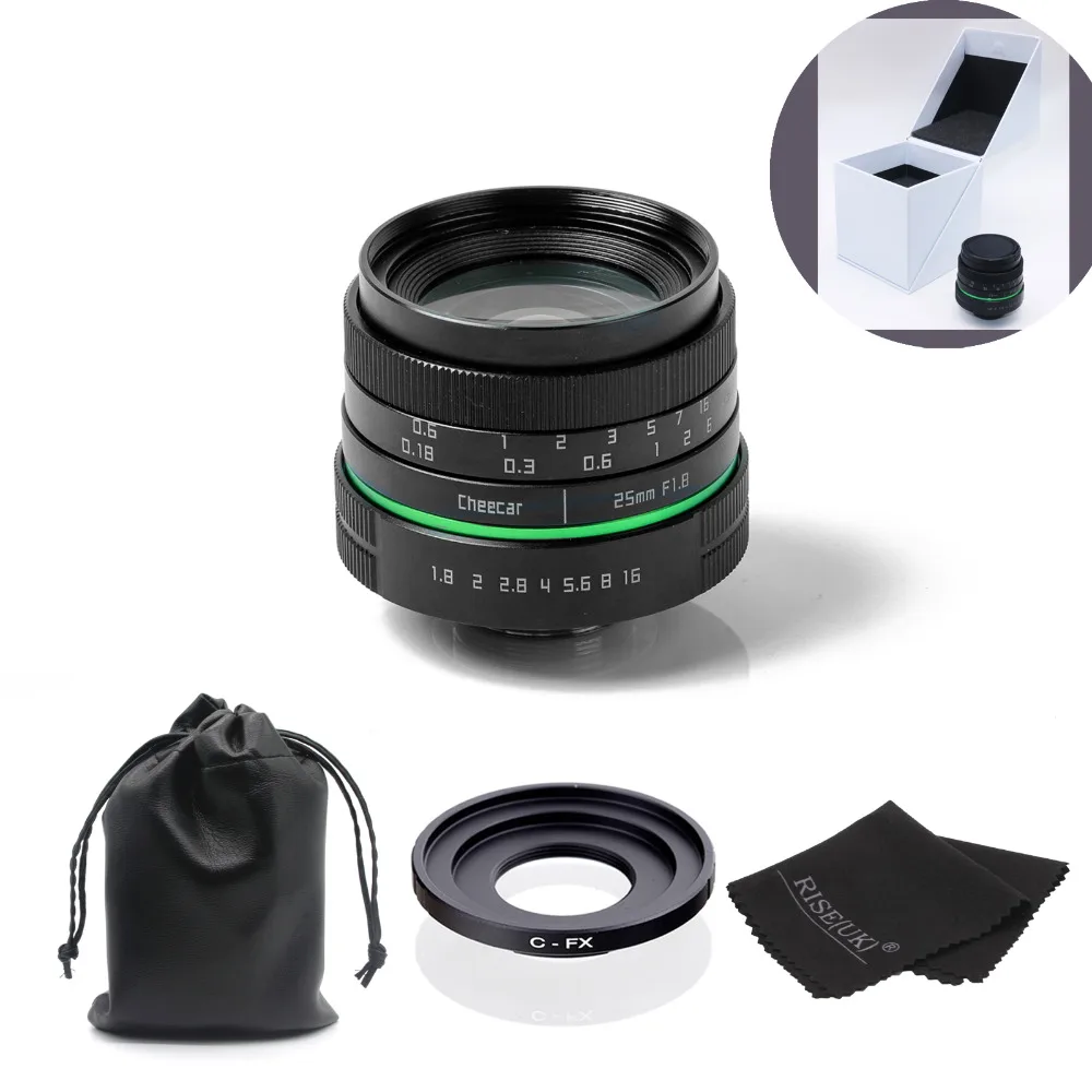 Объектив камеры видеонаблюдения green circle 25 мм для Fujifilm X E1 Pro1 с переходным кольцом c