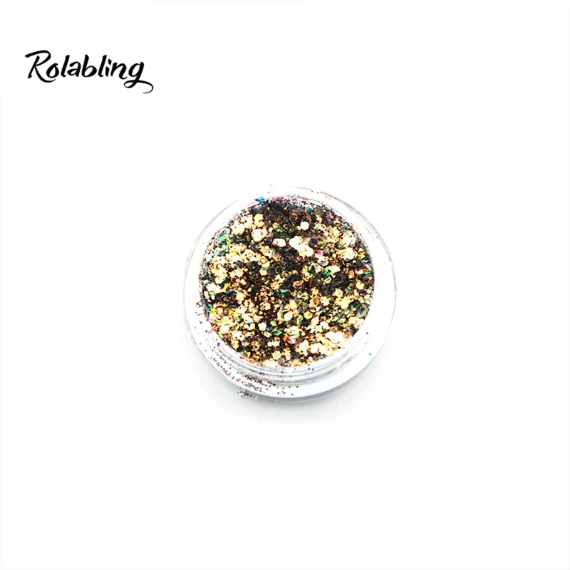 Блестящий Порошок для дизайна ногтей Rolabling блестящий пигмент Волшебная