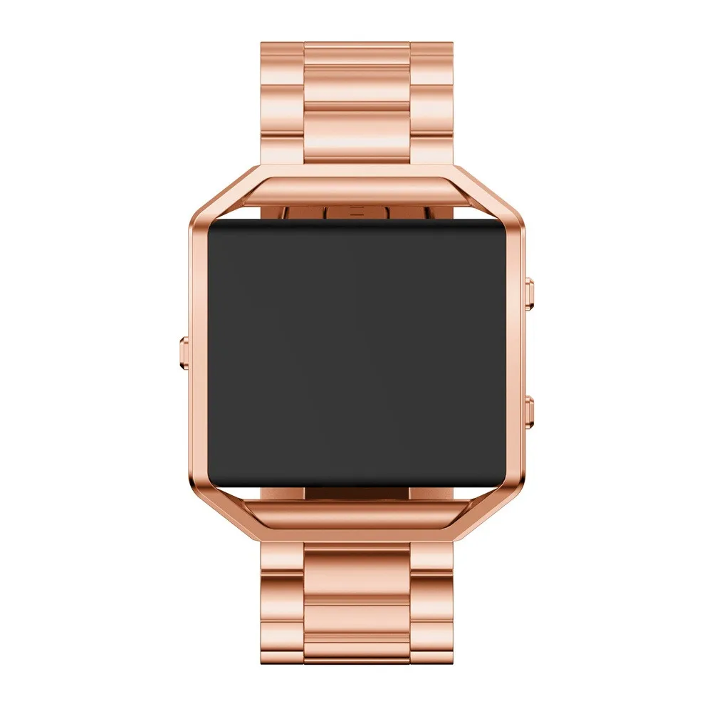 Замена нержавеющей стали наручные часы ремешок рамка для Fitbit Blaze gear s3 классический браслет для часов нержавеющая сталь