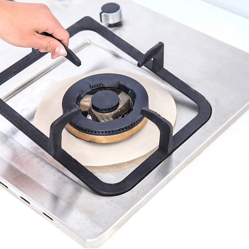 2 шт./компл. круглые многоразовые крышки из стекловолокна для кухонной газовой