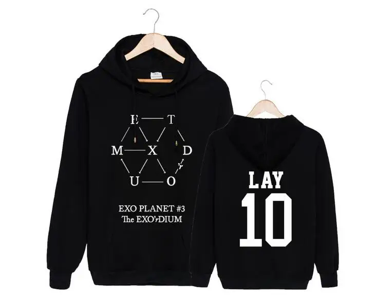 Эксо концерт эксо планета 3-й экзо'натрий член имя печати пуловер толстовки kpop