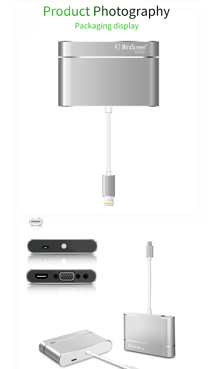 Mirascreen Lightning-HDMI цифровой av-адаптер кабель для iPhone iPad-tv 1080 P преобразователь ТВЧ-сигналов для iPhone X 8 7 6