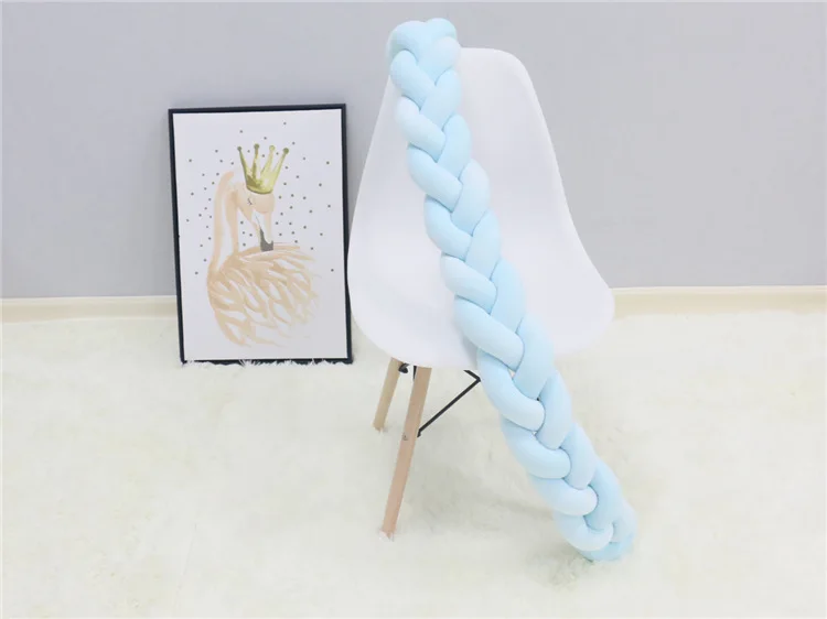 

150 cm length Baby Braided Crib Bumpers Knot Pillow Cushion,Nursery bedding,cot room dector