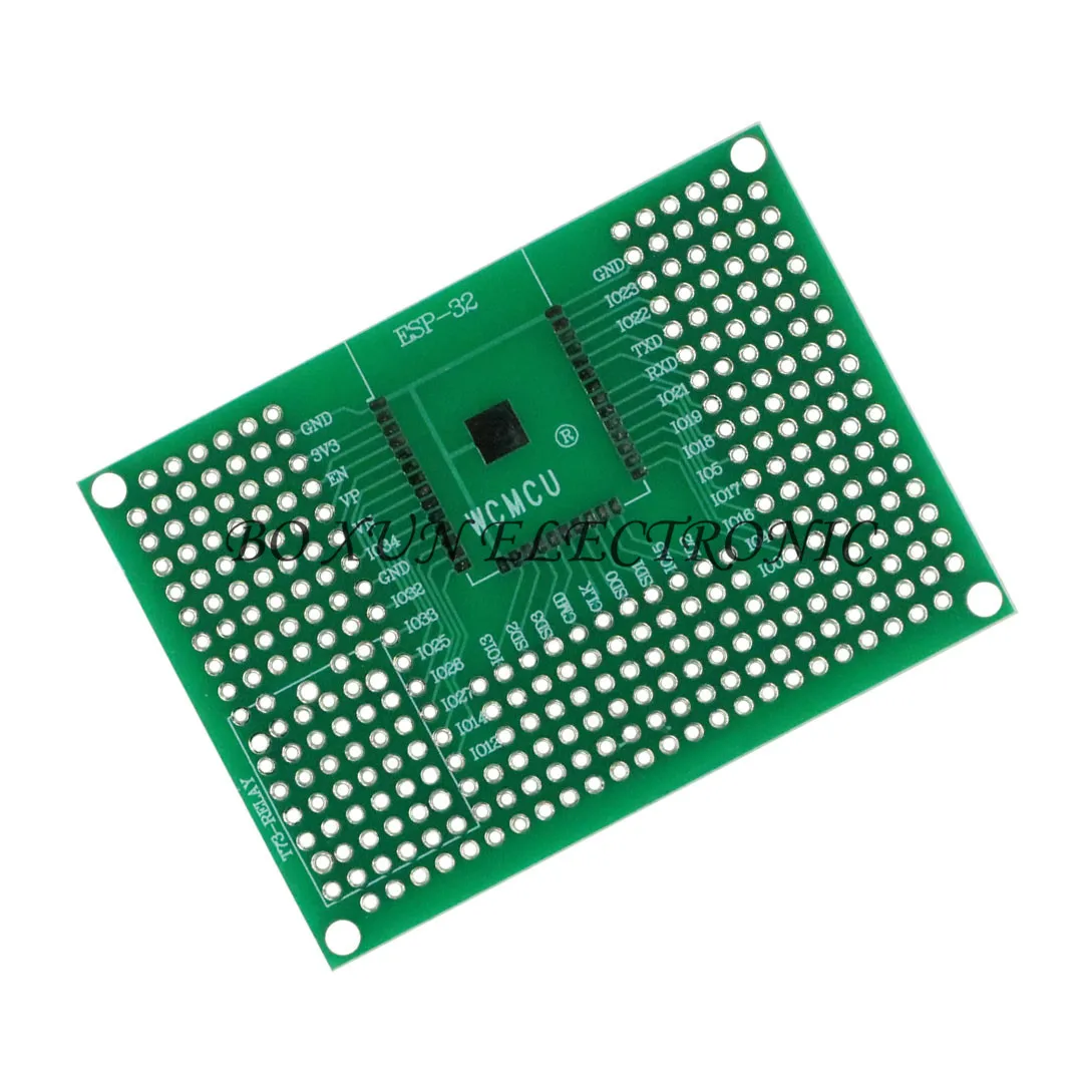 5x7 см двухсторонний прототип печатной платы Макет Protoshield для Arduino реле ESP8266 wifi ESP-12F