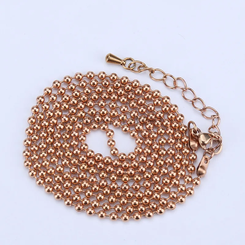 Цепочка из бусин 80 см цепочка высококачественной нержавеющей стали с шариками