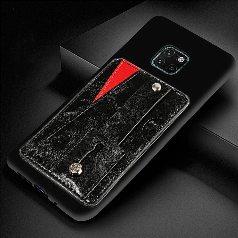 Card Holder Leather Stand Back Cover Case for Huawei P20 Pro Lite Mate 20 lite Y9 Wallet Shockproof Phone Pouch |