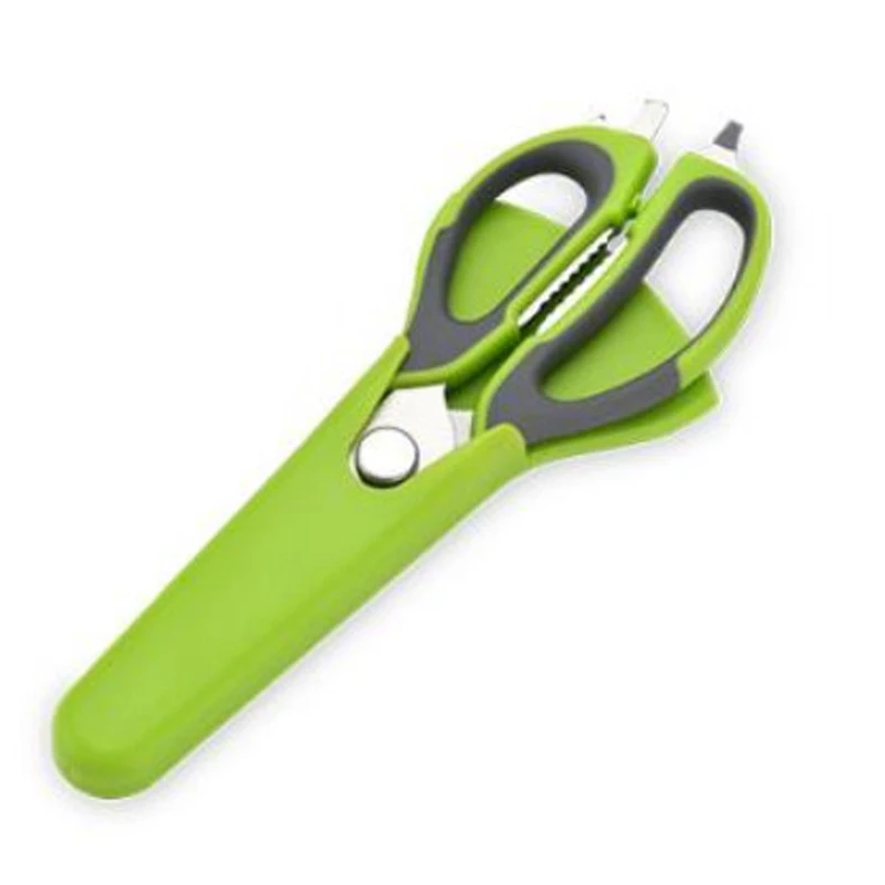 Green Высококачественные кухонные ножницы, нож для рыбы, курицы, бытовые многофункциональные ножницы из нержавеющей стали, ножницы, инструменты для приготовления пищи - Цвет: Green