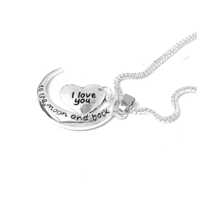 WKOUD I Love You To the Moon и Back ожерелье Forever колье Подвеска Ожерелье для женщин мужчин пара
