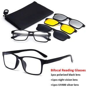 Магнитные очки для чтения с магнитной застежкой, 3 шт., поляризованные солнцезащитные очки для женщин и мужчин, очки для чтения