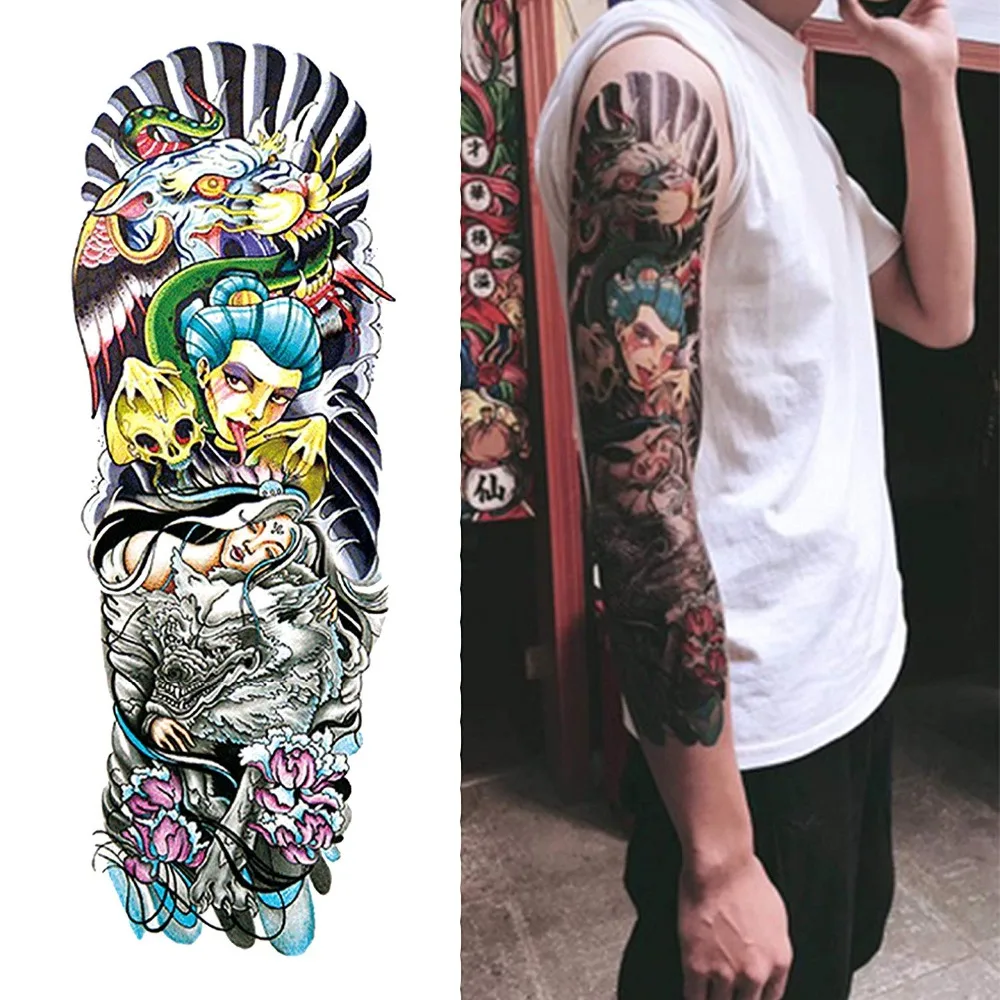 Y XLWN одноразовая водостойкая татуировка стикер Феникс Ангел цветок рука железный