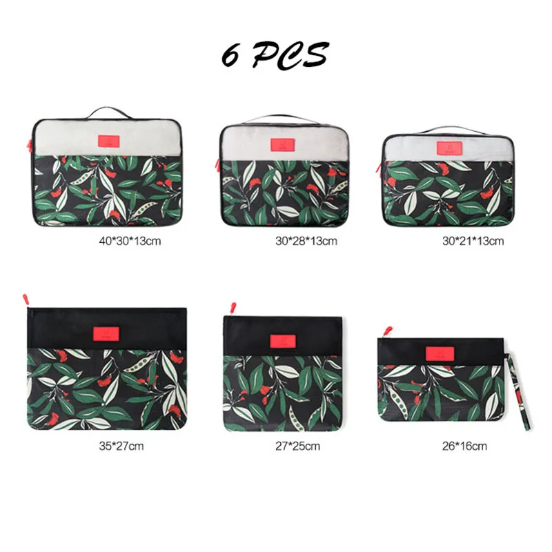 Дорожная сумка для хранения с цветочным узором 6 шт./компл. | Дом и сад