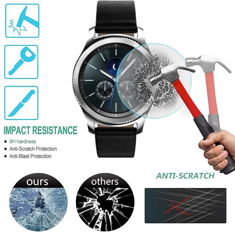 CARPRIE защита экрана 2 PACK Закаленное стекло протектор Прозрачный для часов Sam sung Gear