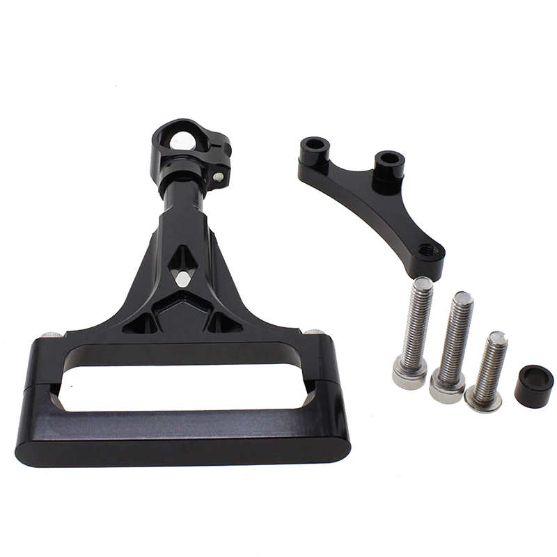Black-Bracket Для Kawasaki Z1000 Z750 Z 750 1000 2003-2009 2004 2005 ЧПУ мотоциклов стабилизатор демпфер в комплекте рулевое крепление комплект кронштейн - Цвет: Black-Bracket
