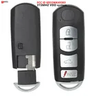 Keyecu 4-кнопочный дистанционный смарт-ключ Prox, вставка неострого лезвия, нажимной для запуска Mazda 6 VDO 2009 2010 2011 2012 2013 FCC:KR55WK49383