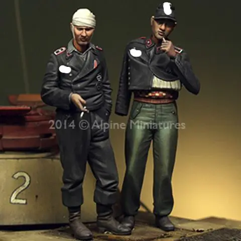 1/35 Panzer Crew Set 2 figures each with different heads Resin kit Figure soldiers GK Uncoated No colour | Игрушки и хобби