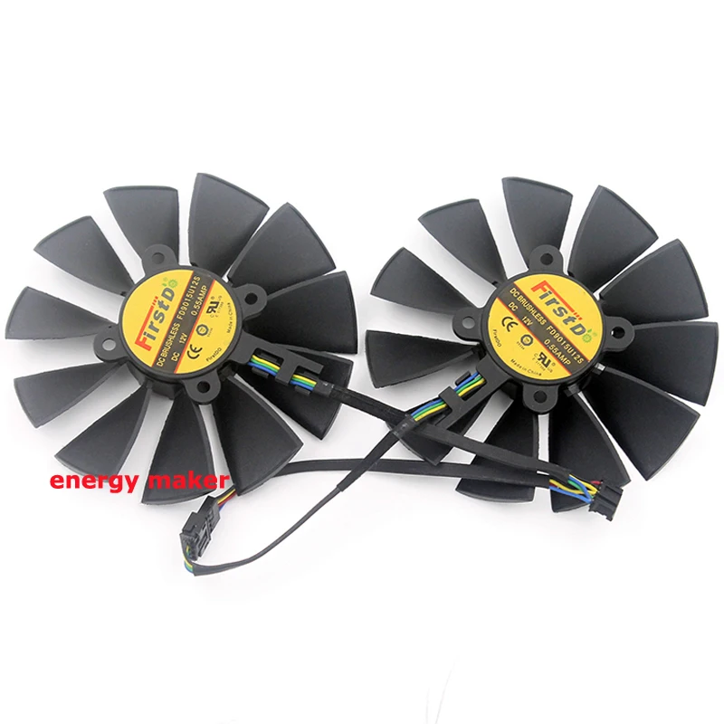 2 шт./лот R9 285/280 GPU кулер VGA вентилятор для ASUS STRIX R9285 R9280 OC Видеокарта охлаждения в