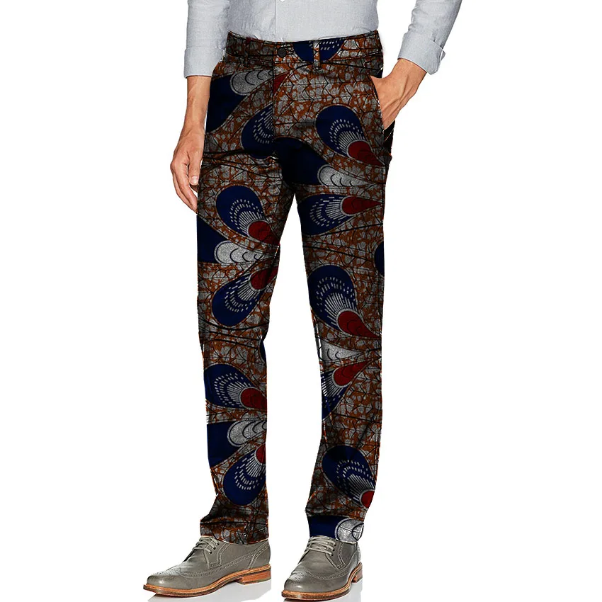 Nice Edition Formal African Men Print Dress Pants Man Trousers Dashiki Festive Pattern Full Length Customized For Party |