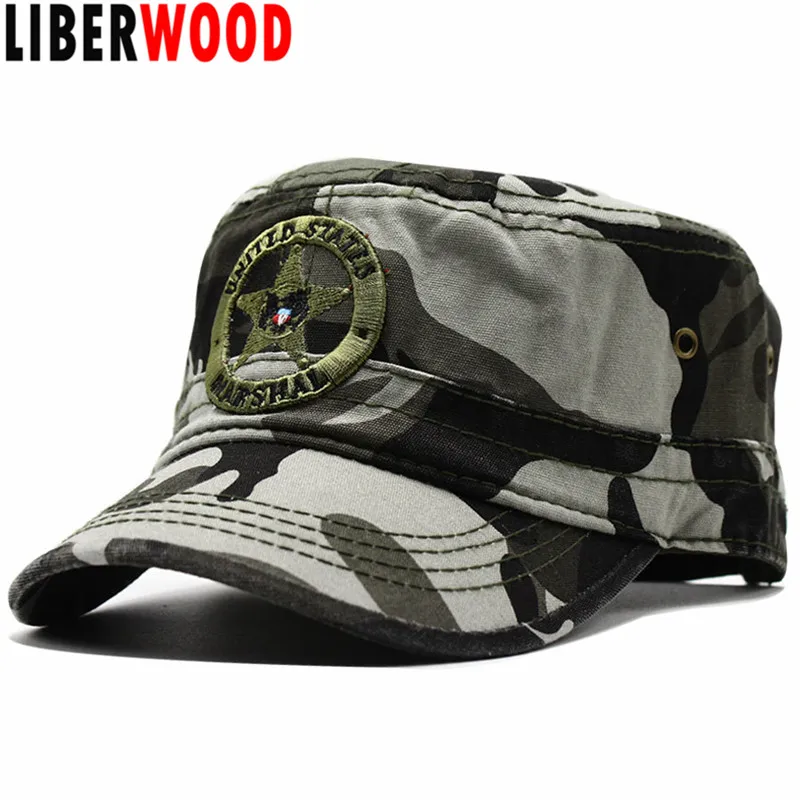 LIBERWOOD США Marshal Eagle хлопковая Плоская верхняя тактическая шляпа с вышивкой