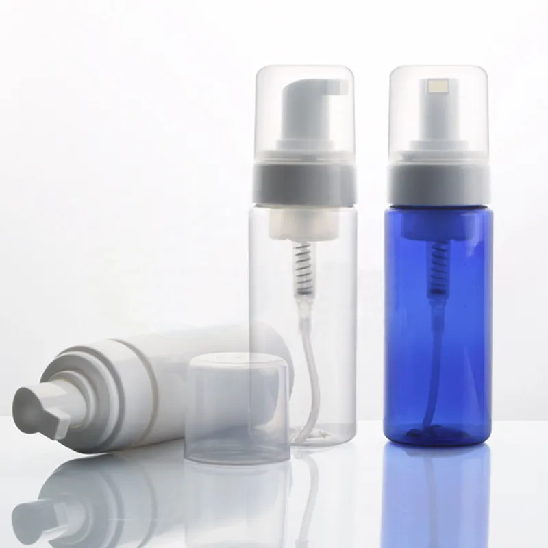 Free Shipping 25pcs/lot 150ml 5oz empty white clear blue plastic Cosmetics Soap Foam pump Bottle Foam Dispenser Bottle