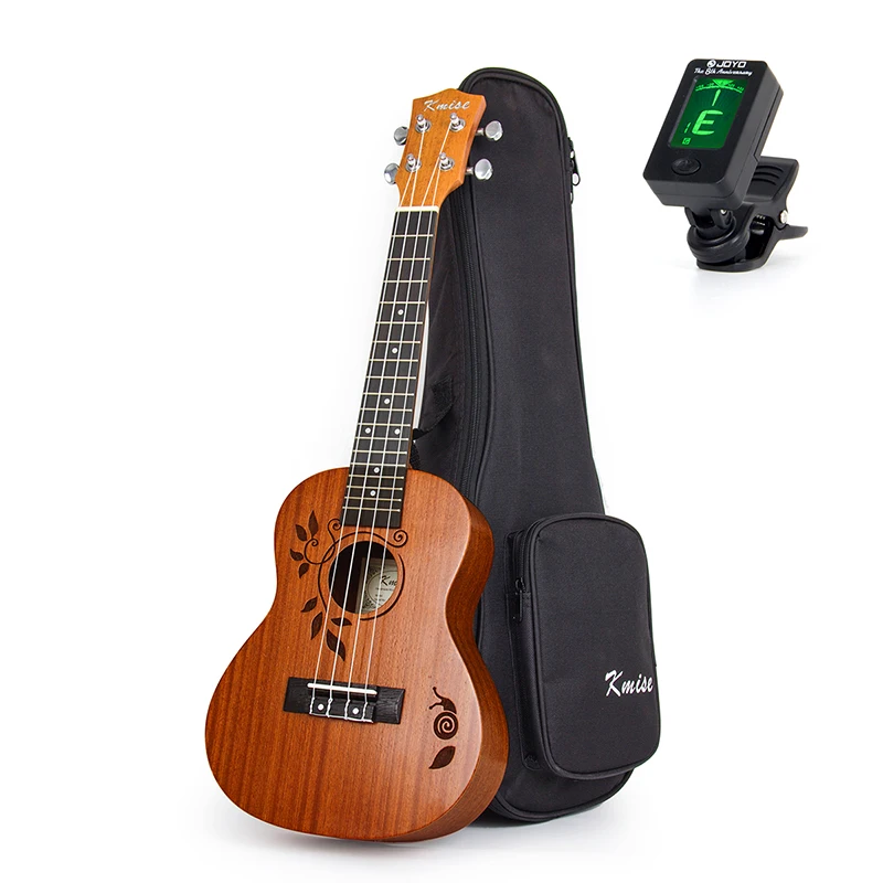 Kmise Concert Ukulele Ukelele Uke 4 String Hawaii Guitar 23 Inch 18 Frets with Gig Bag Tuner