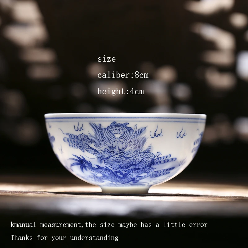 Фарфоровая чашка ручной работы в китайском стиле Цзиндэчжэнь с рисунком