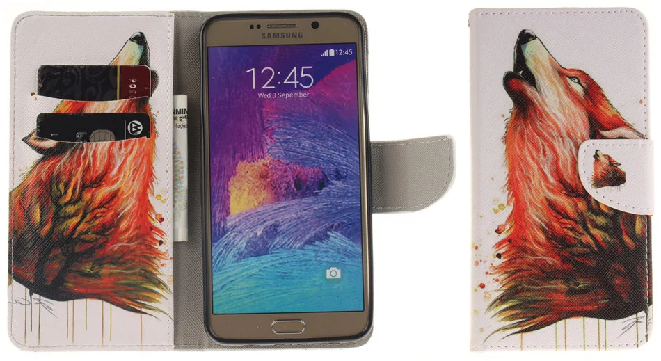 B42 Орхидея кожаный флип-чехол для телефона кошелек чехол для samsung Galaxy S6 S7 Edge S8 S9 Plus Core Prime G360 Note 4 5 8 9 Coque Capa