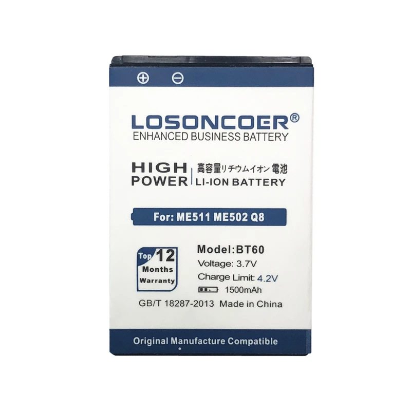 LOSONCOER 1500 мАч BT60 для Motorola E1000 A732 C168 A1210 A3000 ME511 ME502 Q8 V360 V361i V980 C975 W218 W208 W210 батарея |
