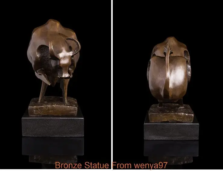 Скульптура в стиле арт-деко животный бык абстрактная бронзовая статуя | Дом и сад