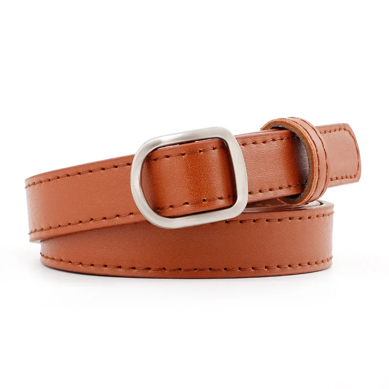 Camel 2cm Женский пояс с двойной круглой пряжкой OLOME черного и красного цвета, женский ремень Riem Cinto Feminino Ceinture Femme Cinturon Mujer Harajuku Cinto - Цвет: Camel 2cm