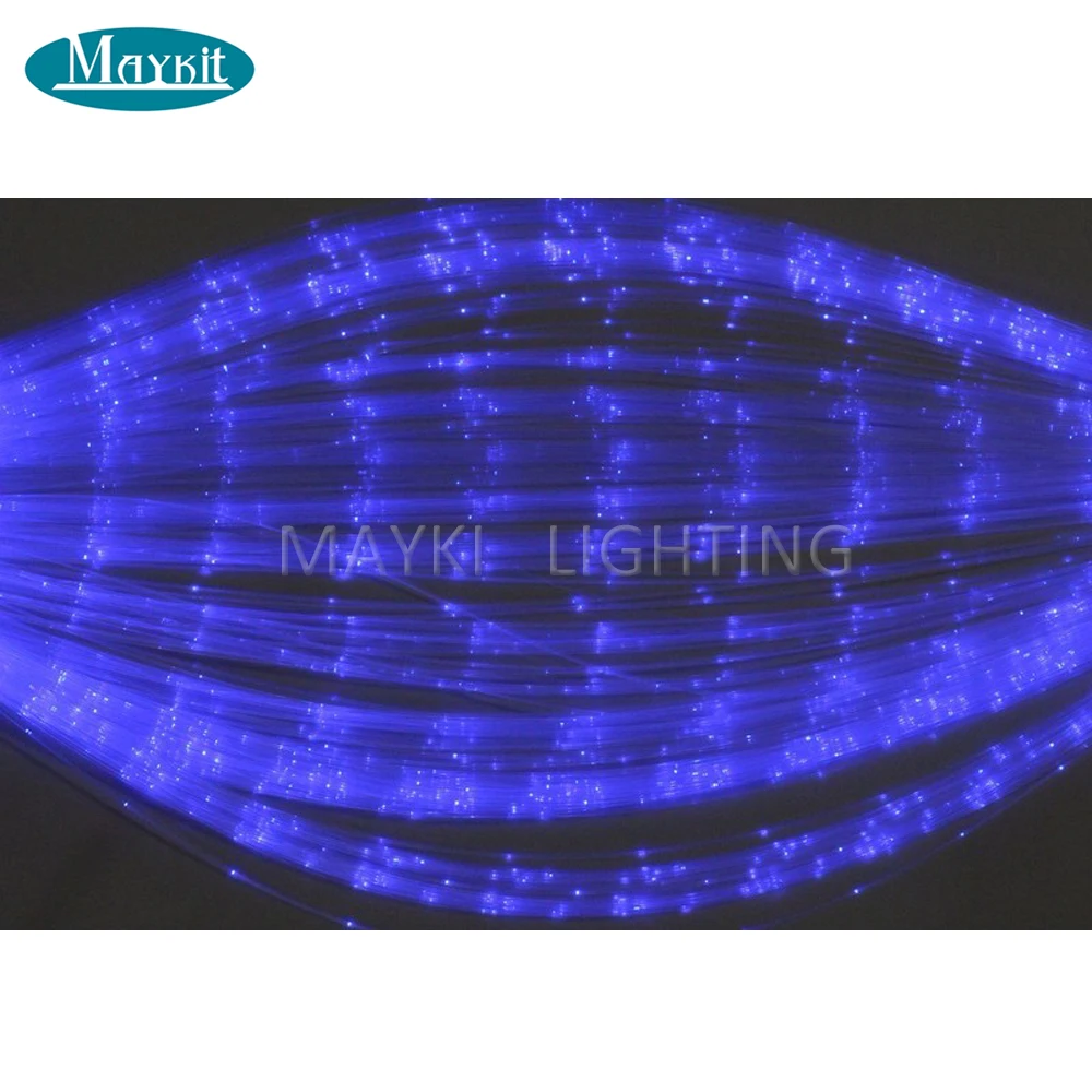 Maykit 2700 м 0,75 мм ПММА пластиковые волоконно-оптические огни использовать сверкающие боковые светящиеся волоконно-оптические хвосты для водопада занавески Decoratio