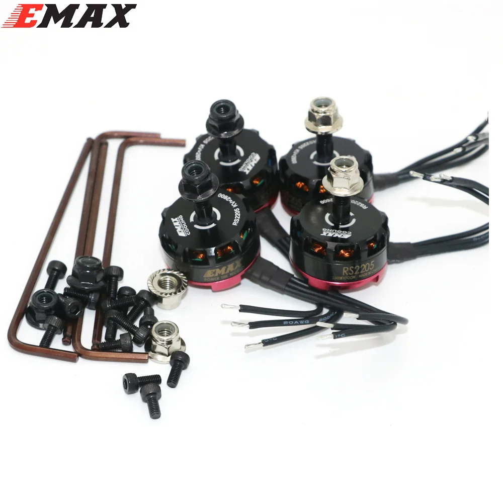 4 компл./лот Emax RS2205 2300KV 2600KV бесщеточный двигатель для FPV Quad гонки мультикоптера QAV гонки 2 CW/2 CCW оптом, Прямая поставка