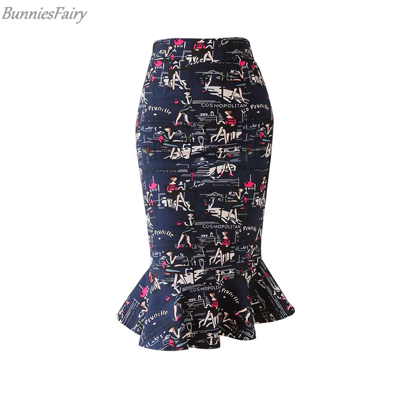 BunniesFairy 2019 осенне-зимняя женская Элегантная Модная винтажная юбка с цветочным