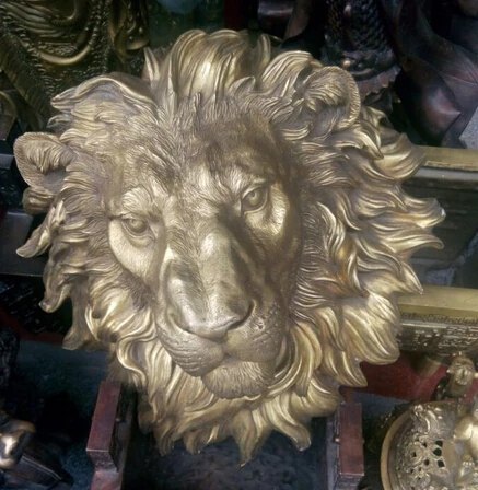 Wan671016 + West Art Бронзовая скульптура резьба свирепый зверь добычи Статуэтка голова